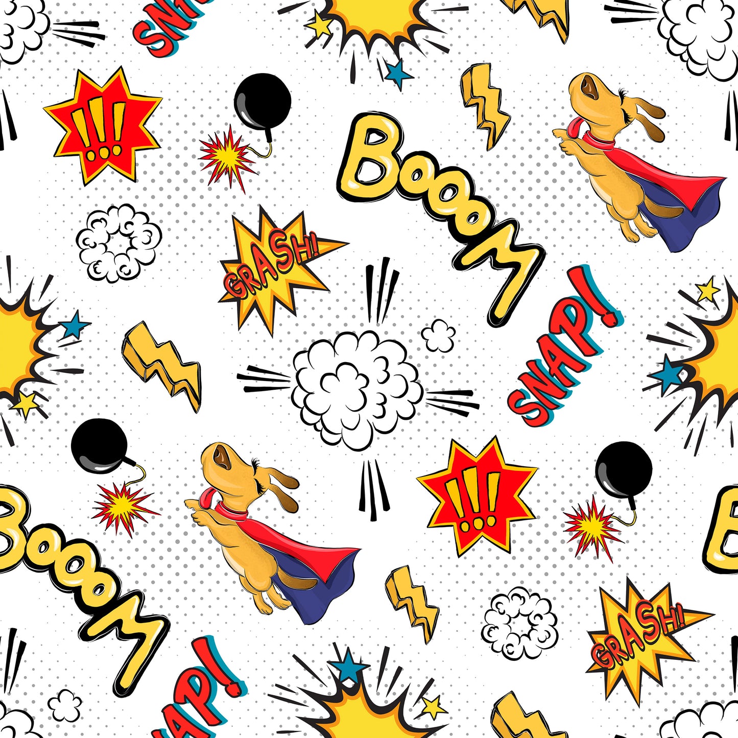 Tissu au Mètre "Bande Dessinée Pop"