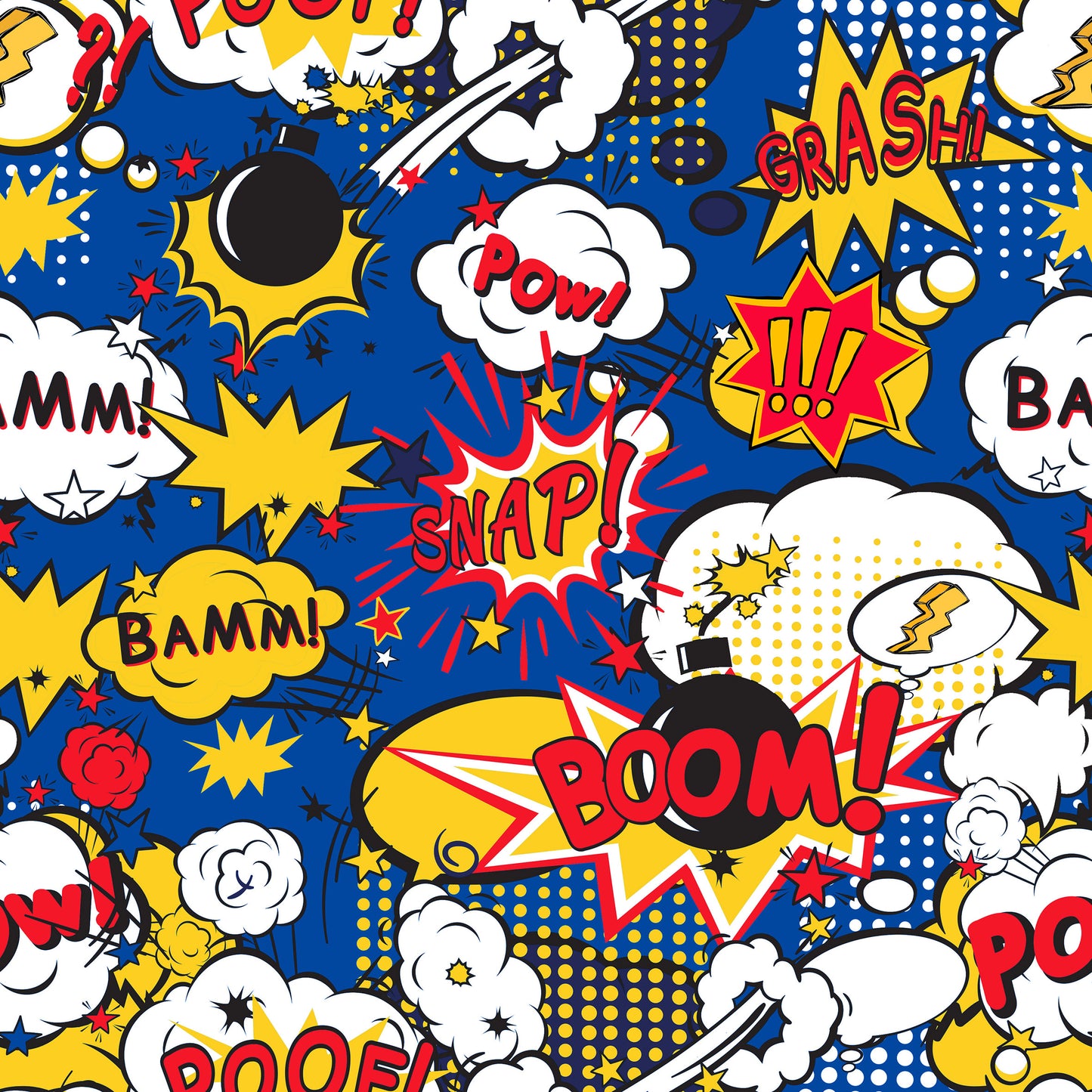 Tissu au Mètre "Bande Dessinée Pop"