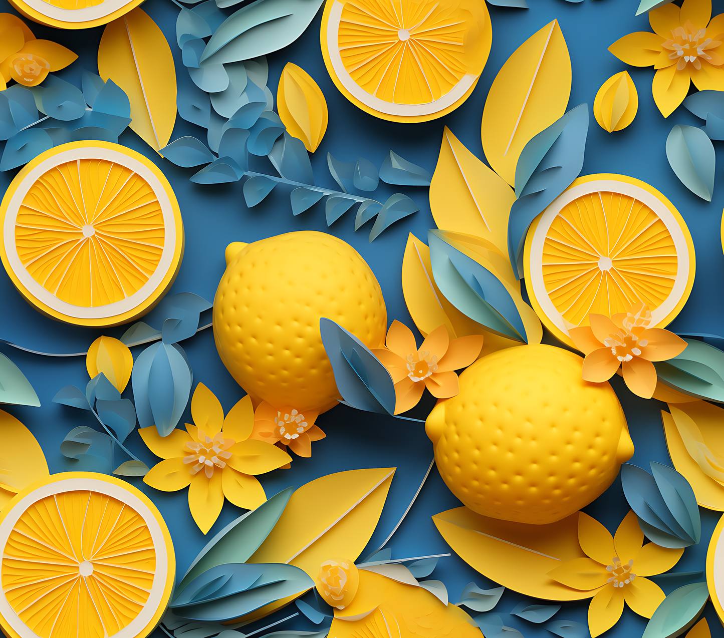 Tissu 100% Coton OEKOTEX – Motif Citrons
