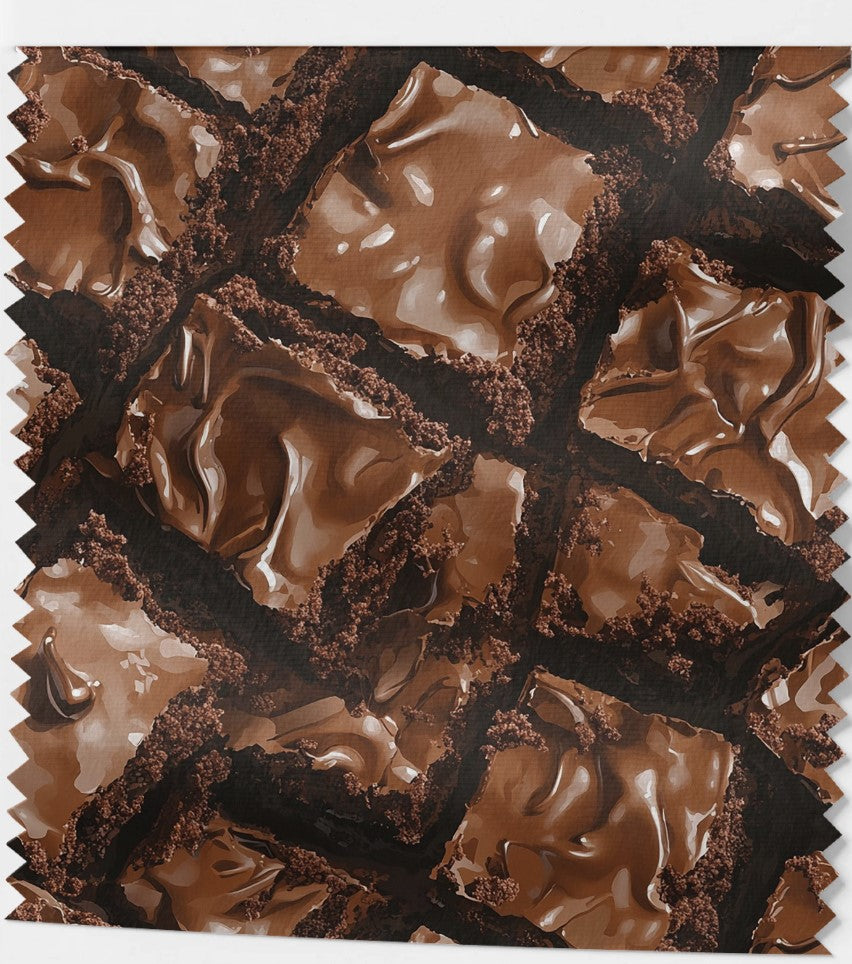 Tissu Motif Brownies – Douceur Gourmande