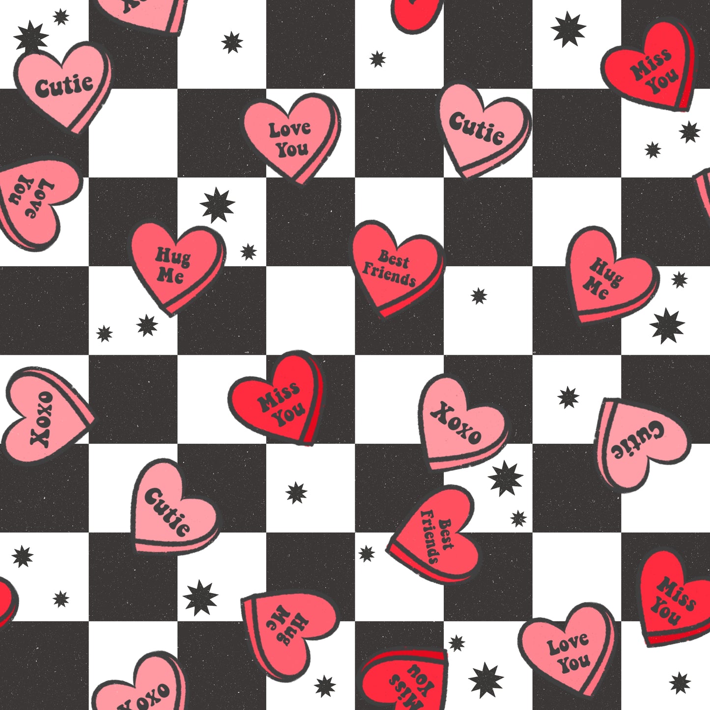 Tissu 100% Coton OEKOTEX – Motif Cœurs & Saint-Valentin