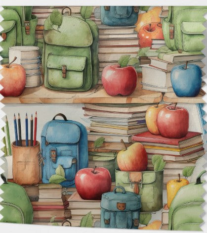 Tissus 3 Motifs "Rentrée Scolaire"