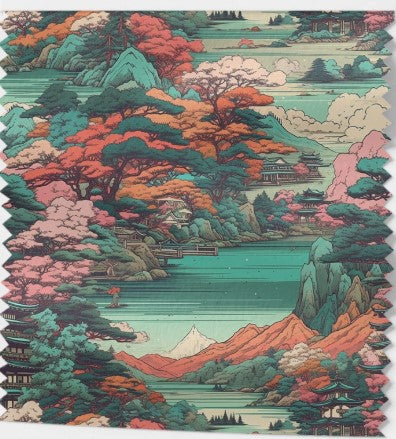 Tissu Coton Thème Japonais – 6 motifs - Coton 100% Oekotex