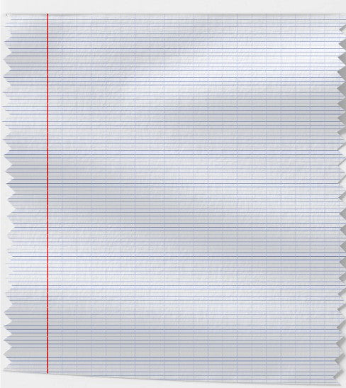 Tissu Imprimé Feuille de Cahier