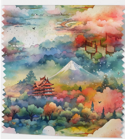 Tissu Coton Thème Japonais – 6 motifs - Coton 100% Oekotex
