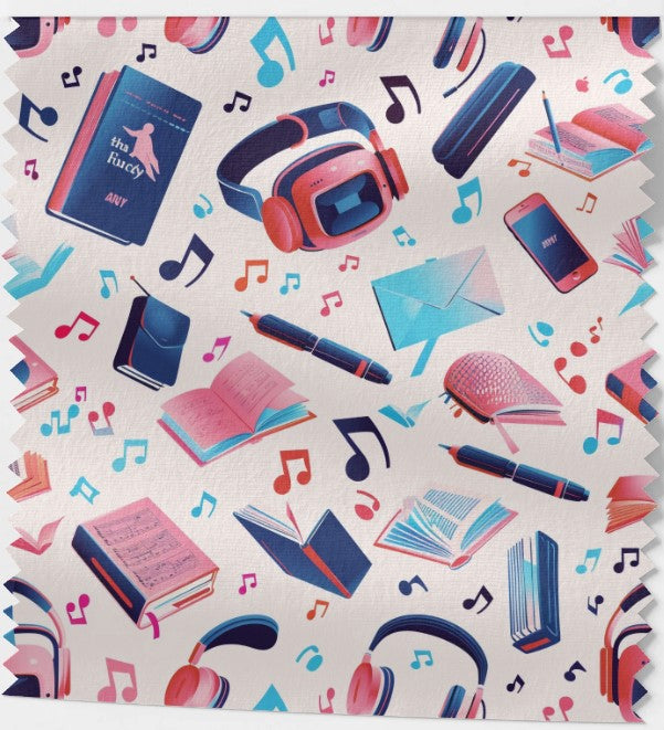 Tissu "Retour à l'École" – Coton et Certifié OEKOTEX