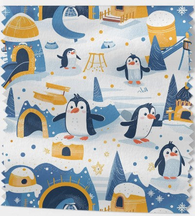 Tissu Coton Pingouins 5 variantes