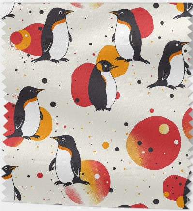 Tissu Coton Pingouins 5 variantes