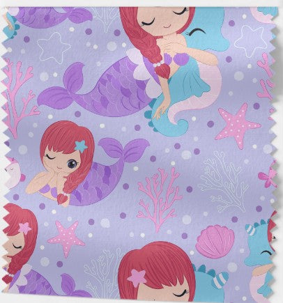 Tissu Coton Imprimé Sirènes 2 variantes
