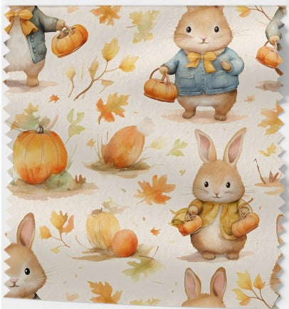 Tissus à Motifs Automnaux Animaux Coton 100% OEKOTEX