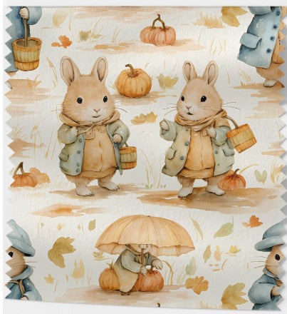 Tissus à Motifs Automnaux Animaux Coton 100% OEKOTEX