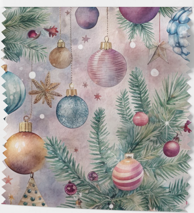 Tissu Coton OEKOTEX - Motifs de Noël Festifs