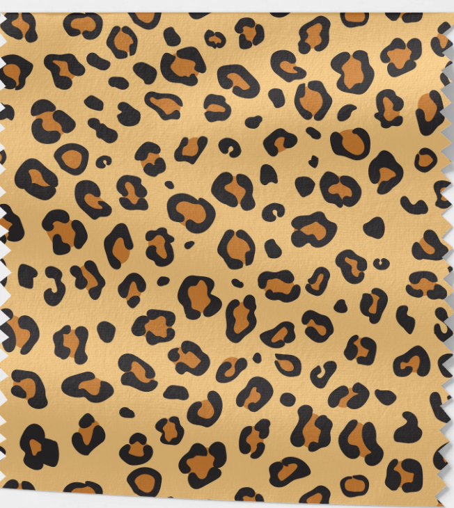 Tissu Coton OEKOTEX - Motif Léopard Sauvage