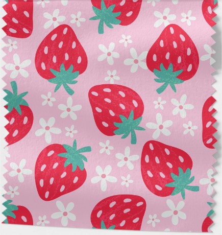 Tissu Fraises Réalistes