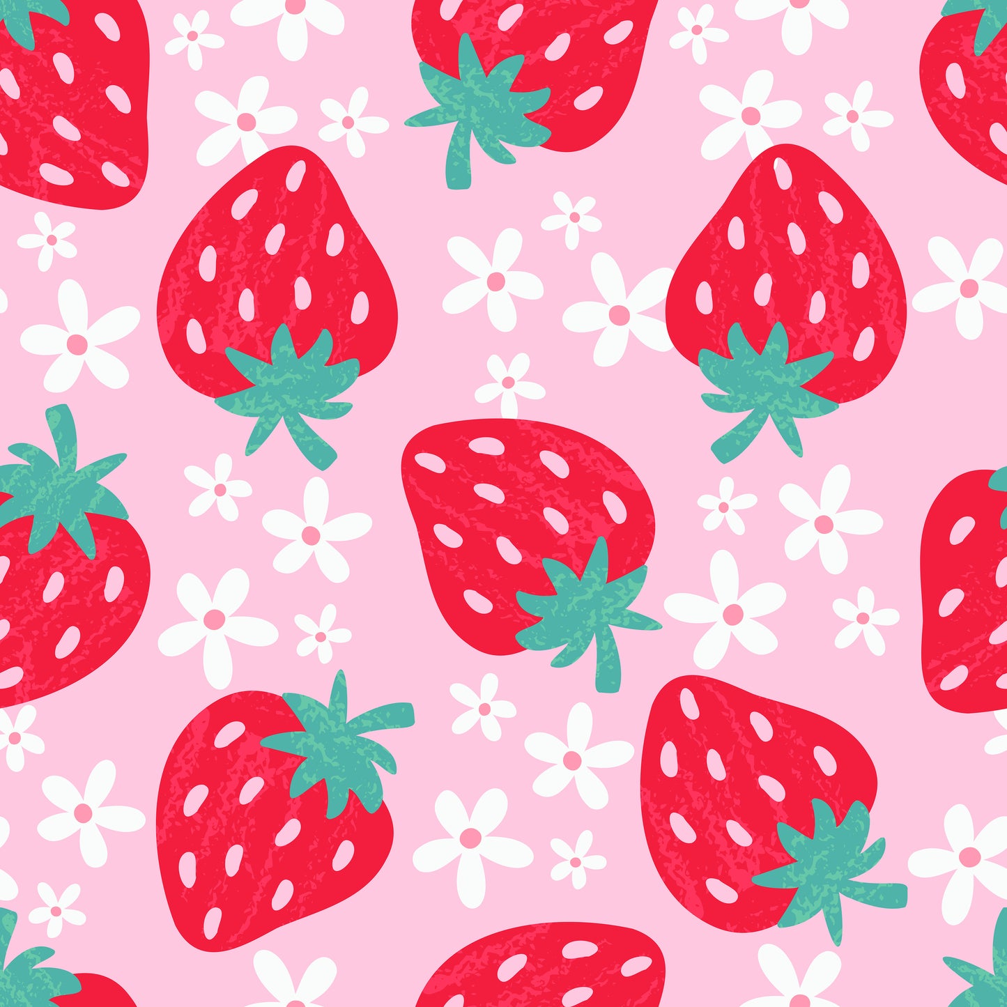 Tissu Fraises Réalistes