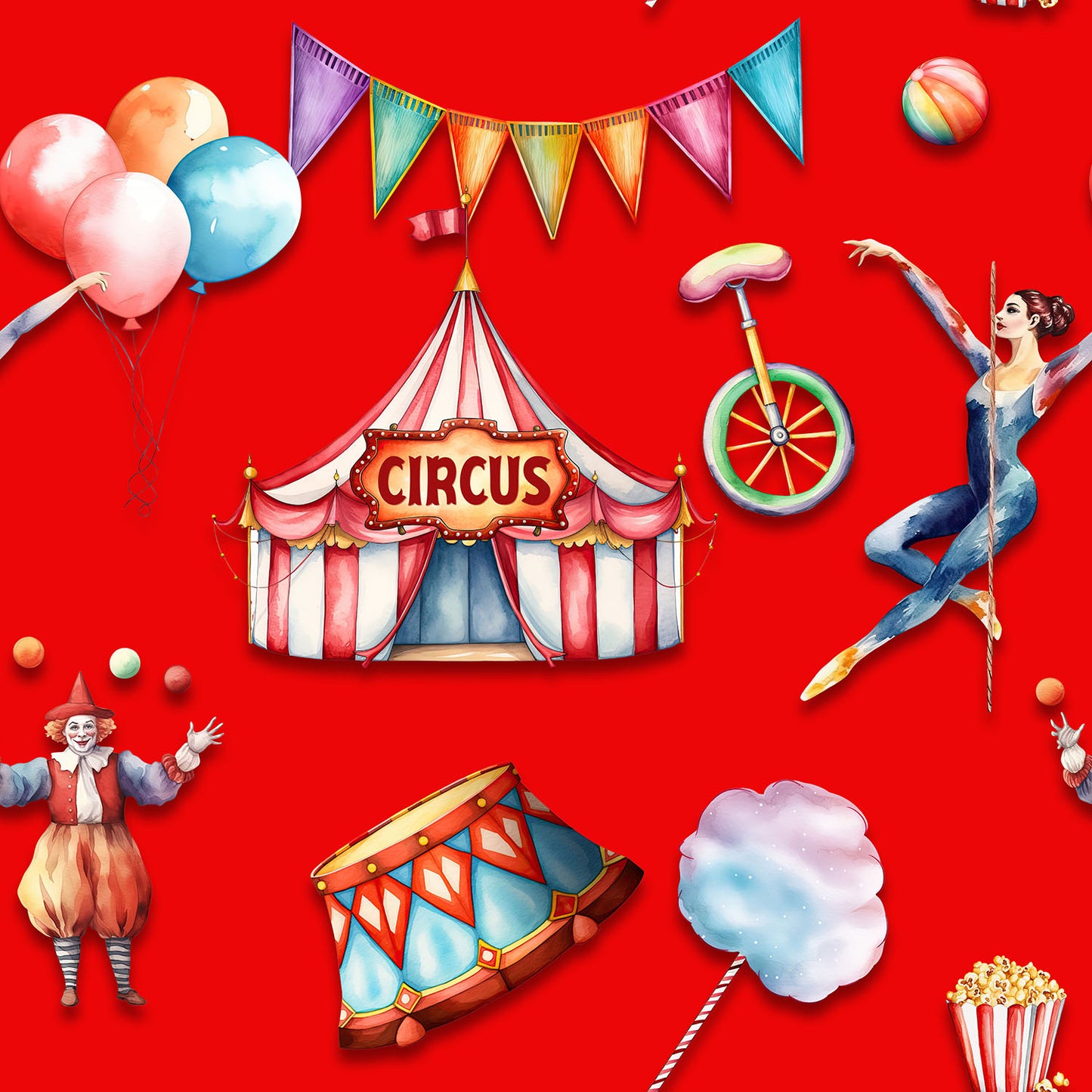 Tissu "Féerie du Cirque"