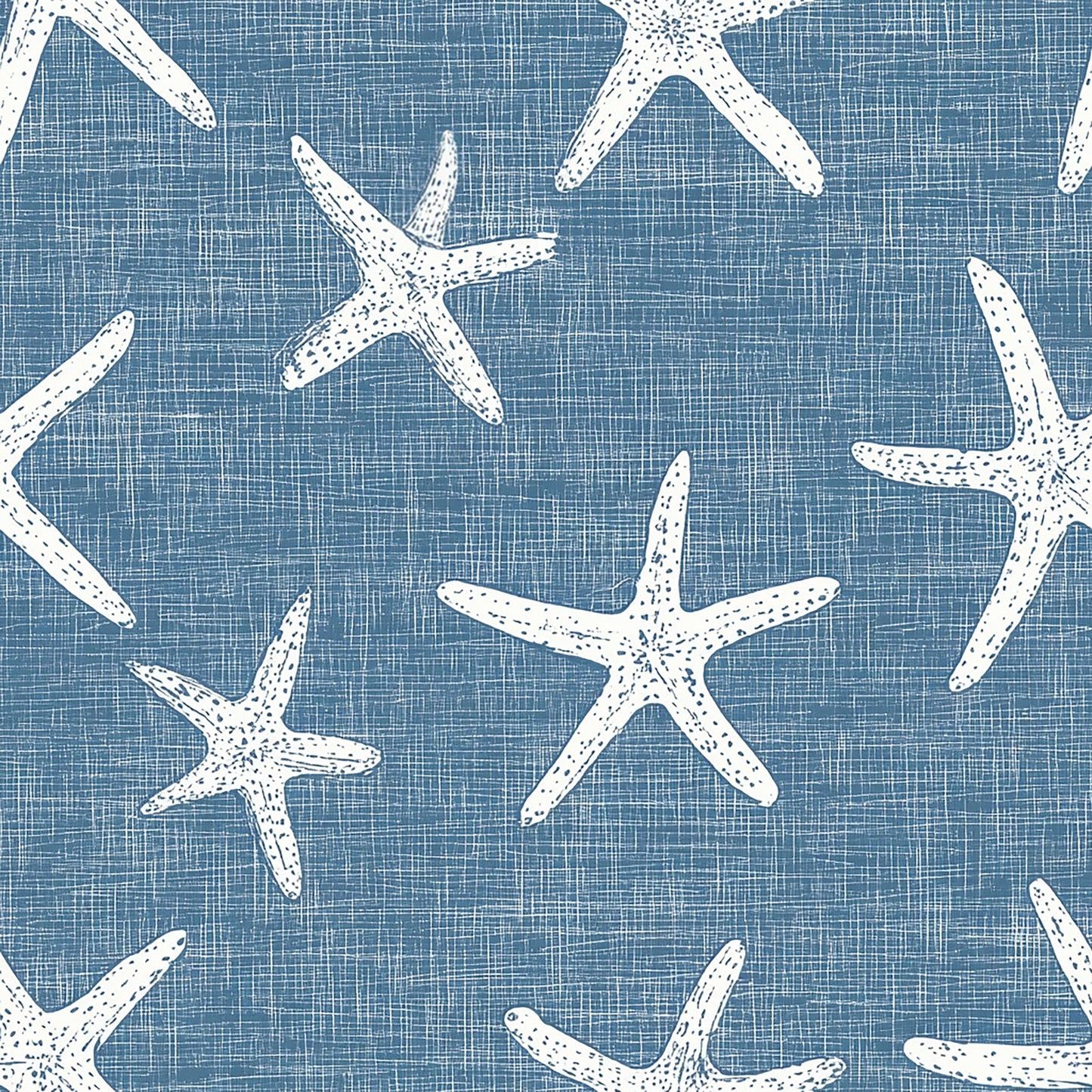 Tissu 100% Coton OEKOTEX - Motif Étoiles de Mer