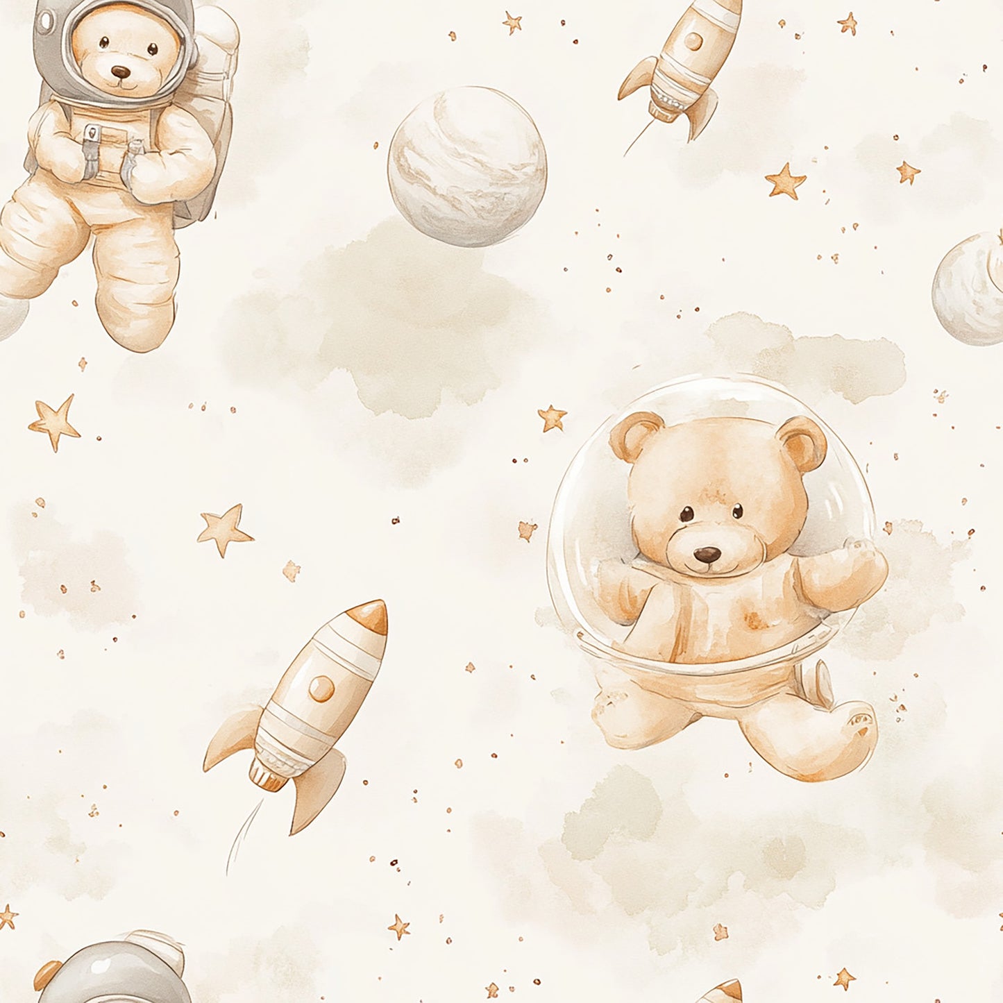 Tissu Ourson Astronaute dans l'Espace