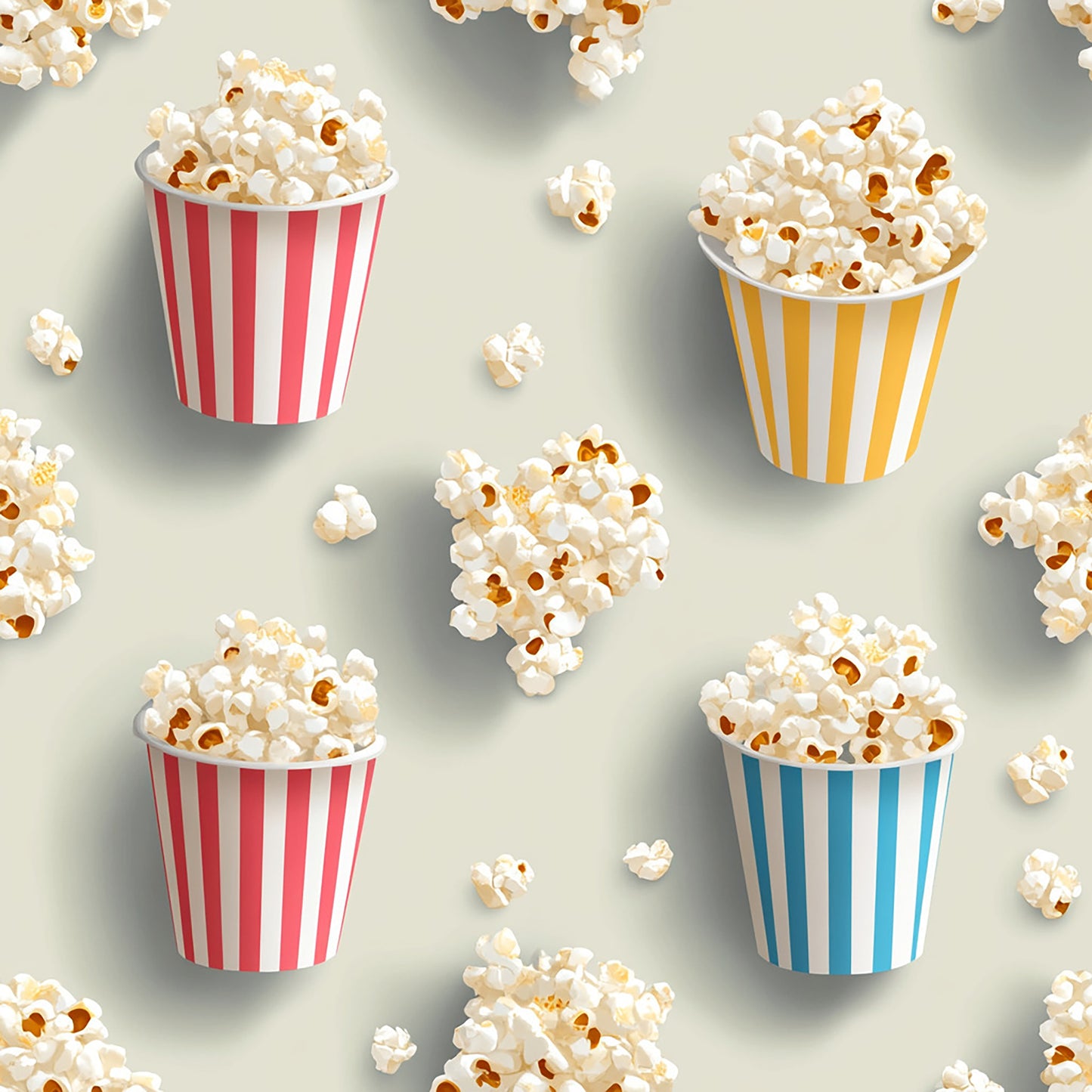 Tissu Motif Pop-Corn