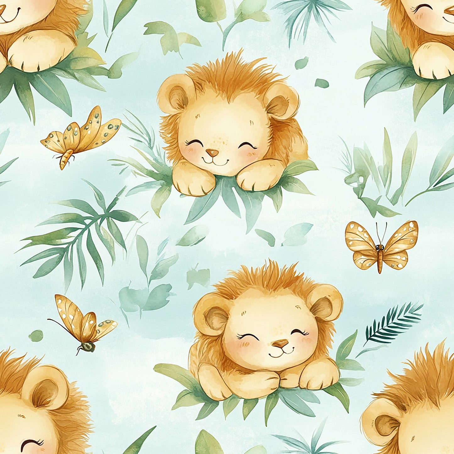 Tissu Oeko-Tex Lionceaux