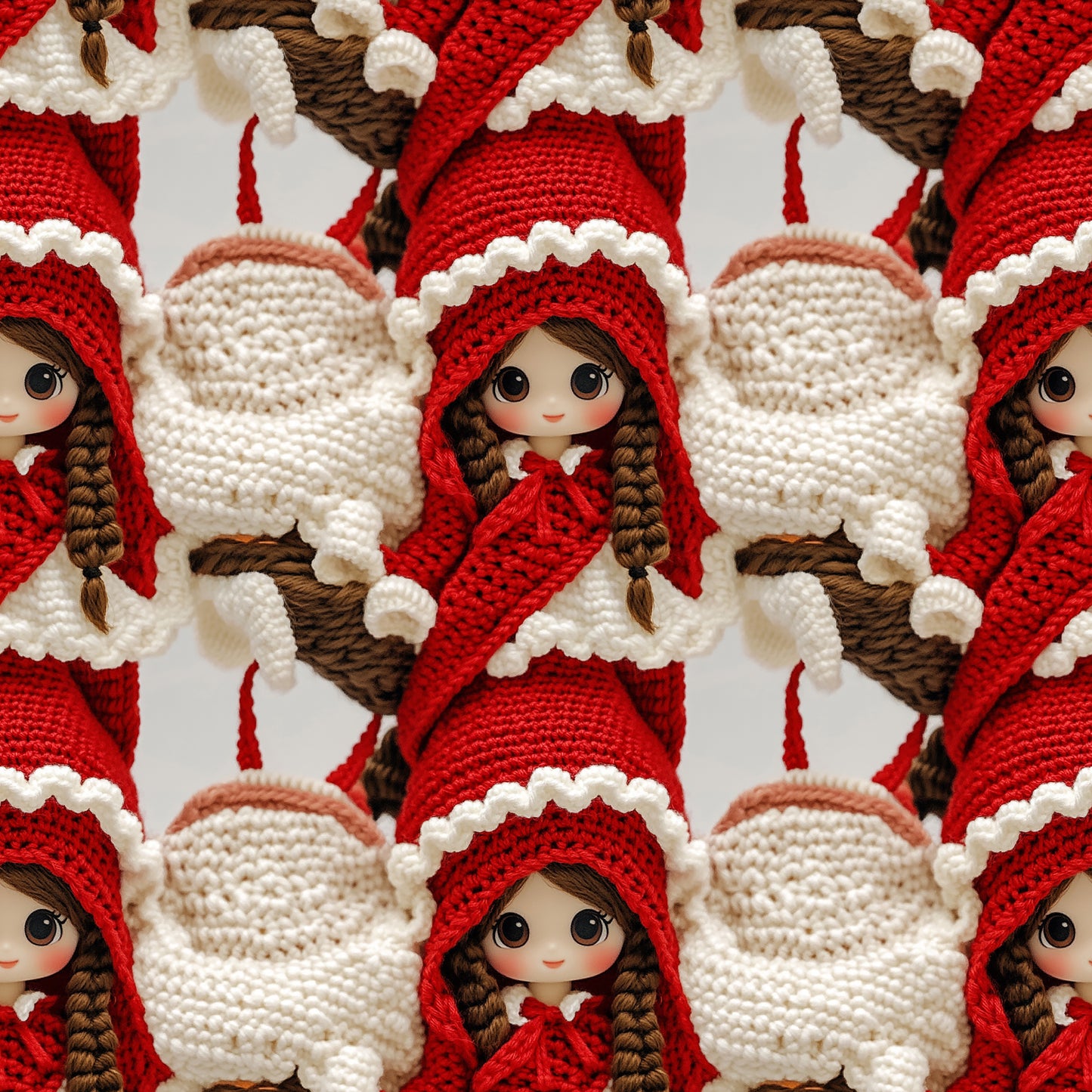 Tissu Poupées de Noël