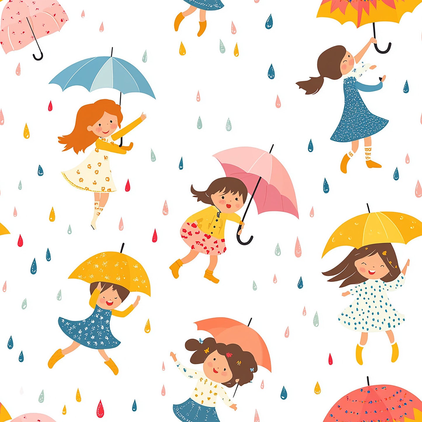 Tissu "Danse sous la Pluie"
