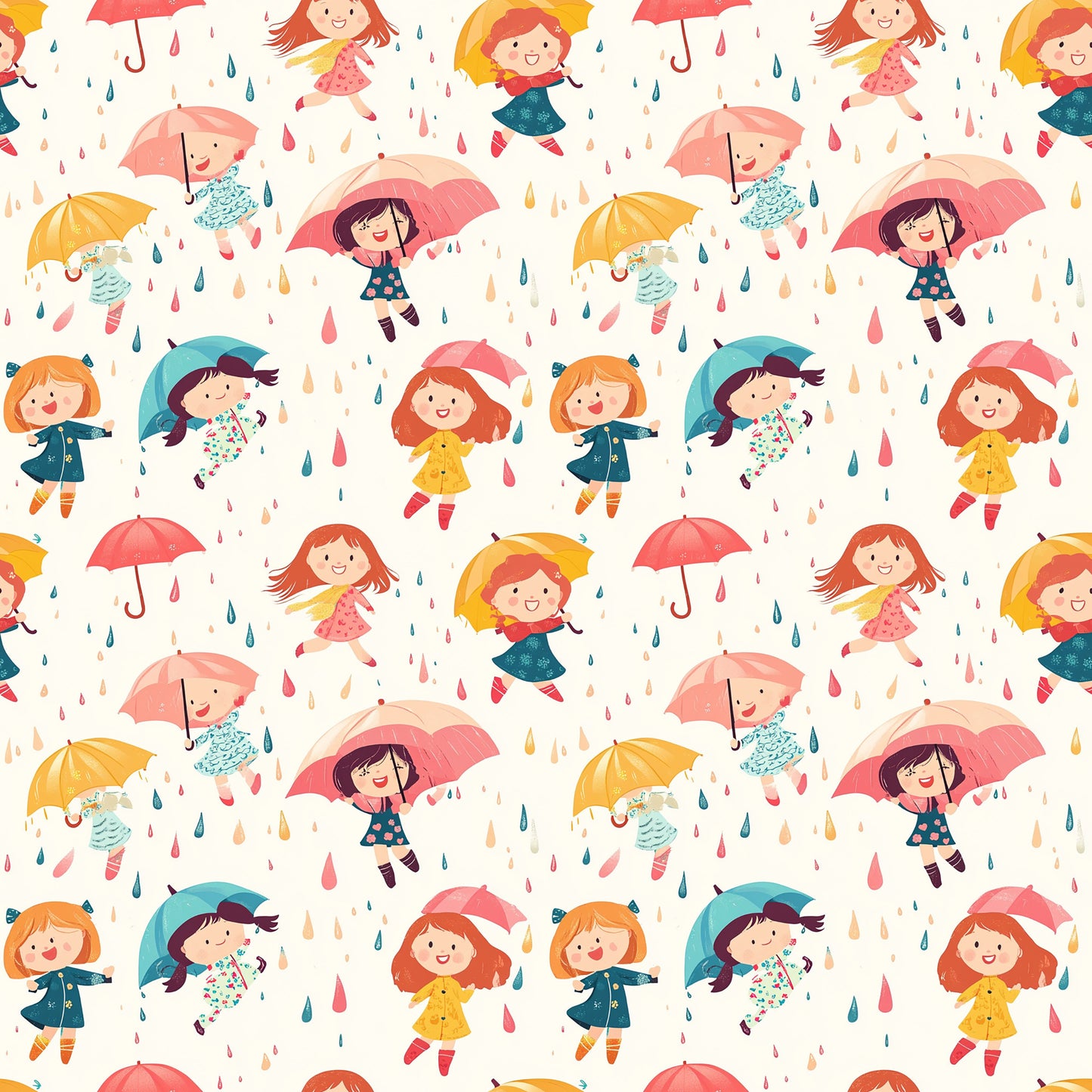 Tissu "Danse sous la Pluie"
