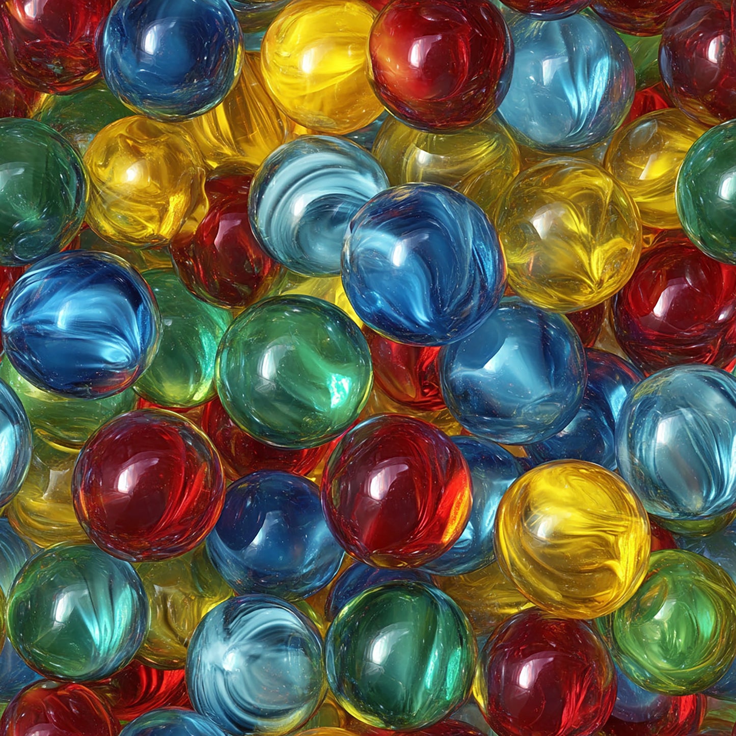 Tissu 100% Coton OEKOTEX - Motif Billes de Verre Multicolores