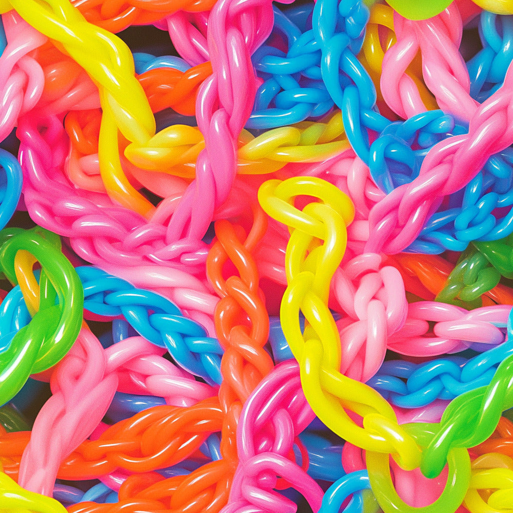 Tissu Scoubidous Colorés