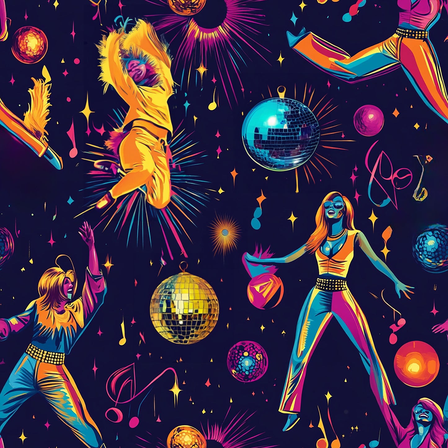 Tissu "Disco Fever" (Vendu au mètre)
