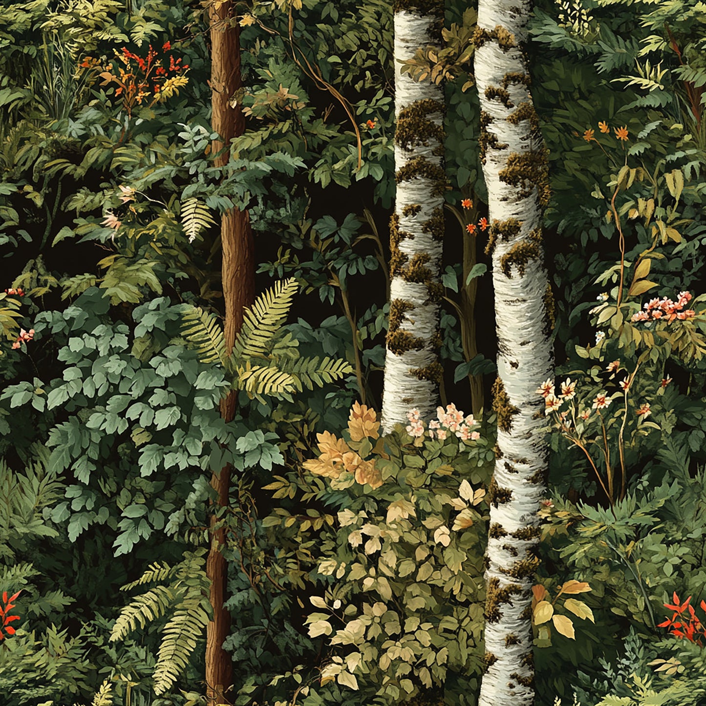 Tissu 100% coton OEKOTEX® - Forêt Enchantée 🌿