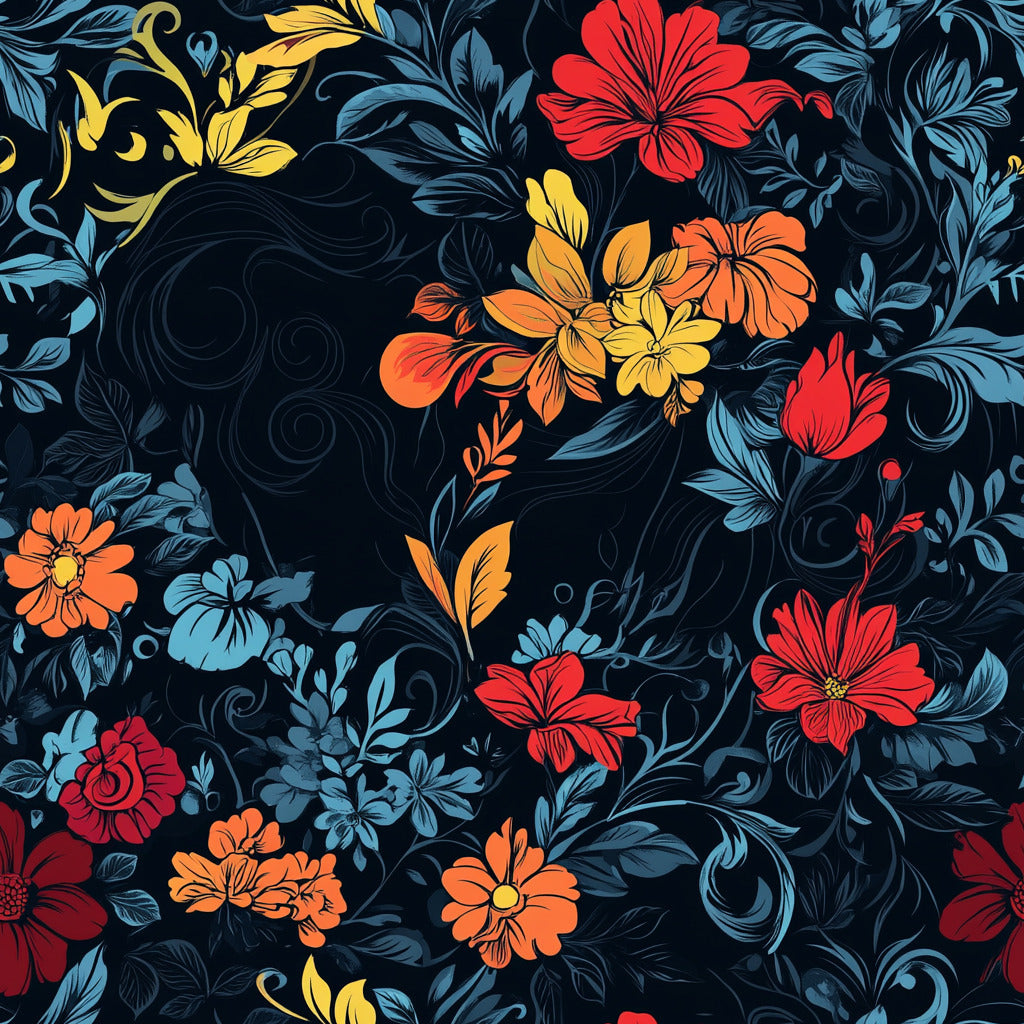 🌿 Tissu Féérie Nocturne - 100% Coton OEKOTEX