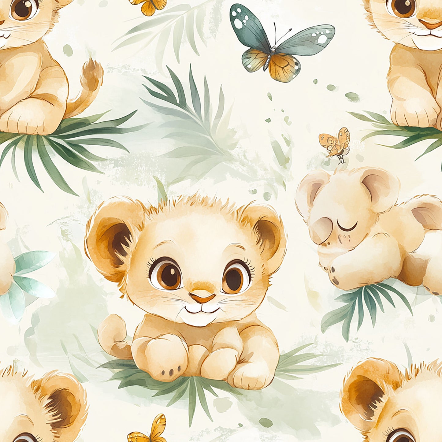 Tissu Oeko-Tex Lionceaux