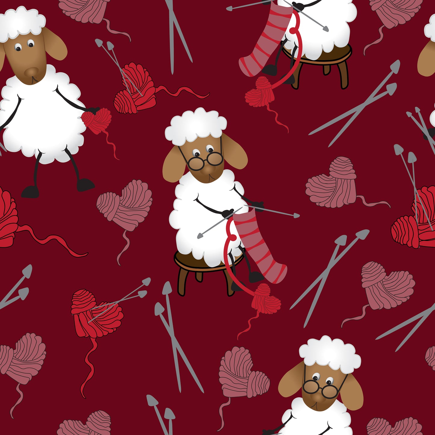 Tissu Moutons Tricot Oeko Tex