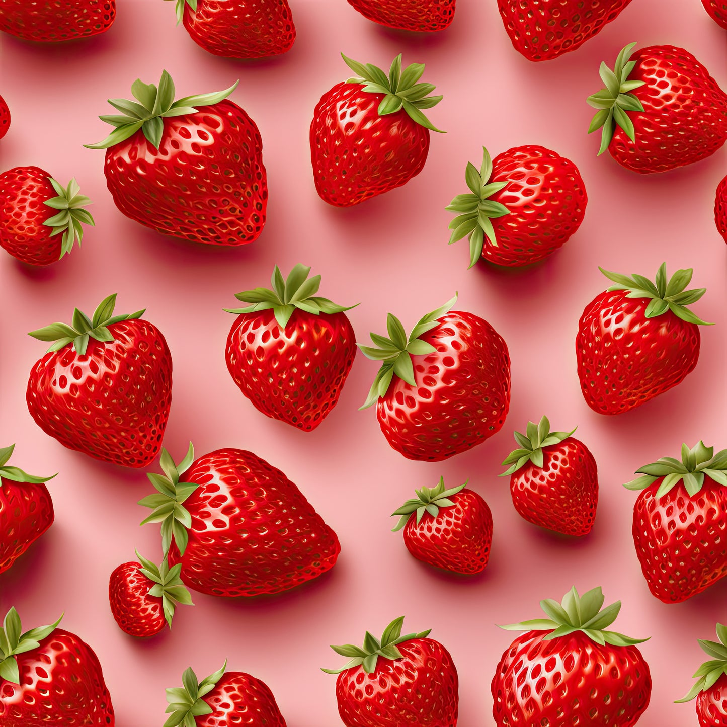 Tissu Fraises Réalistes