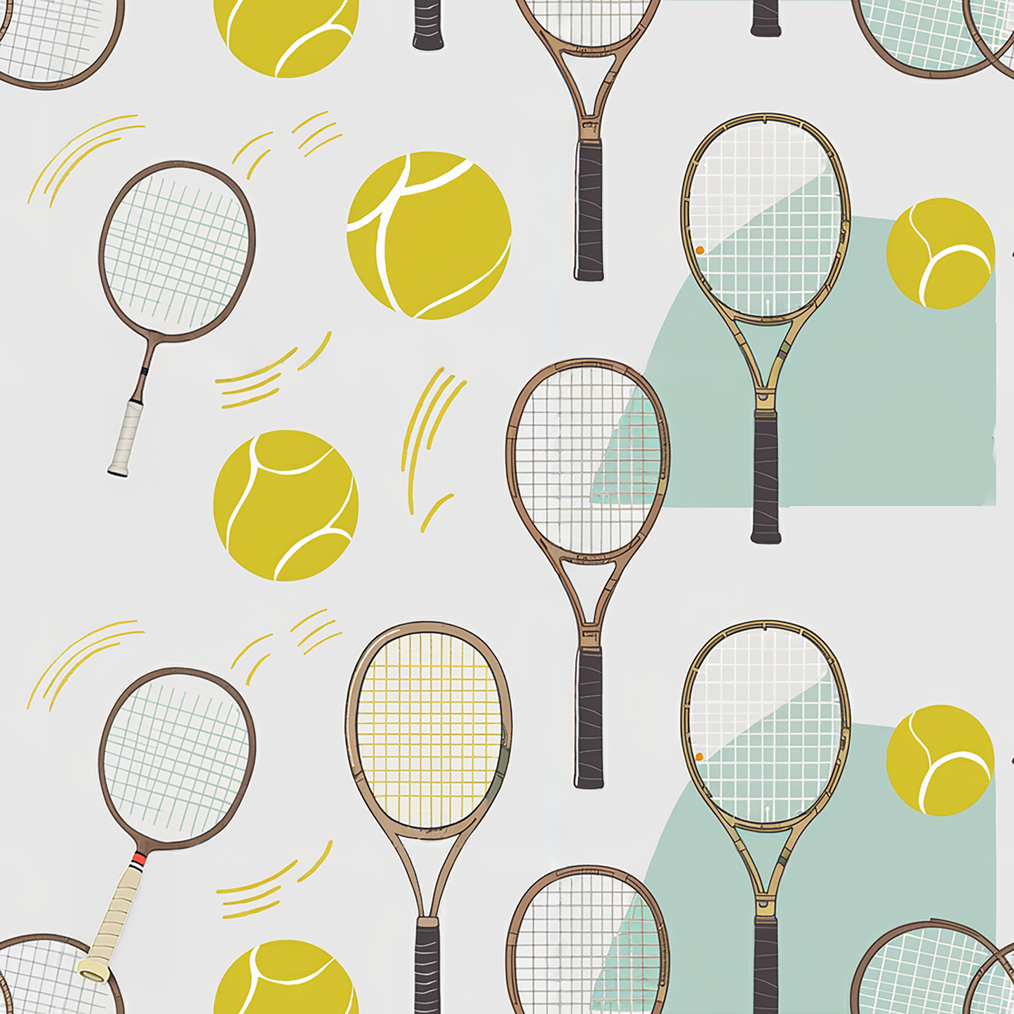Tissu motif tennis 100% COTON oekotex