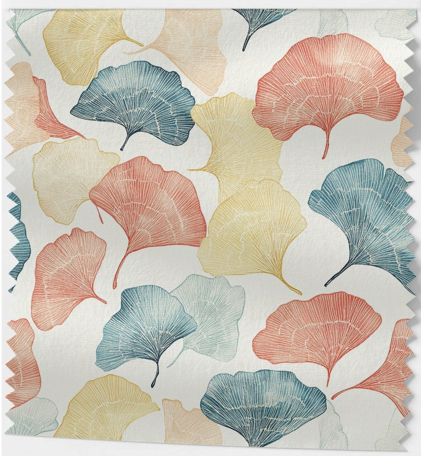 Tissu Motif Gingko – Élégance Naturelle