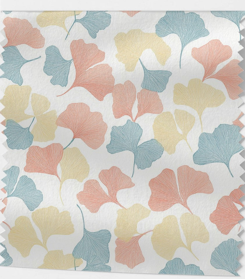 Tissu Motif Gingko – Élégance Naturelle