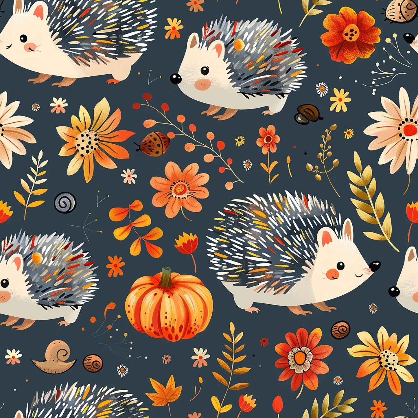 Tissu Hérissons d'Automne Oeko-Tex 100% Coton – Tissus Coton Oeko-Tex ...