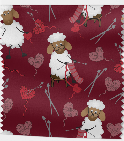 Tissu Moutons Tricot Oeko Tex