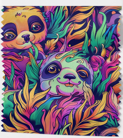 Tissu Panda Fantaisie Oeko-Tex 100% Coton