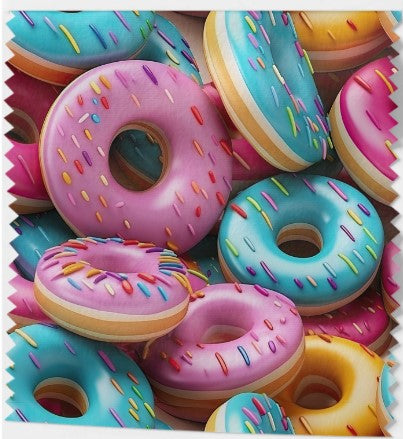 Tissu Donuts 6 variantes dont effet 3D