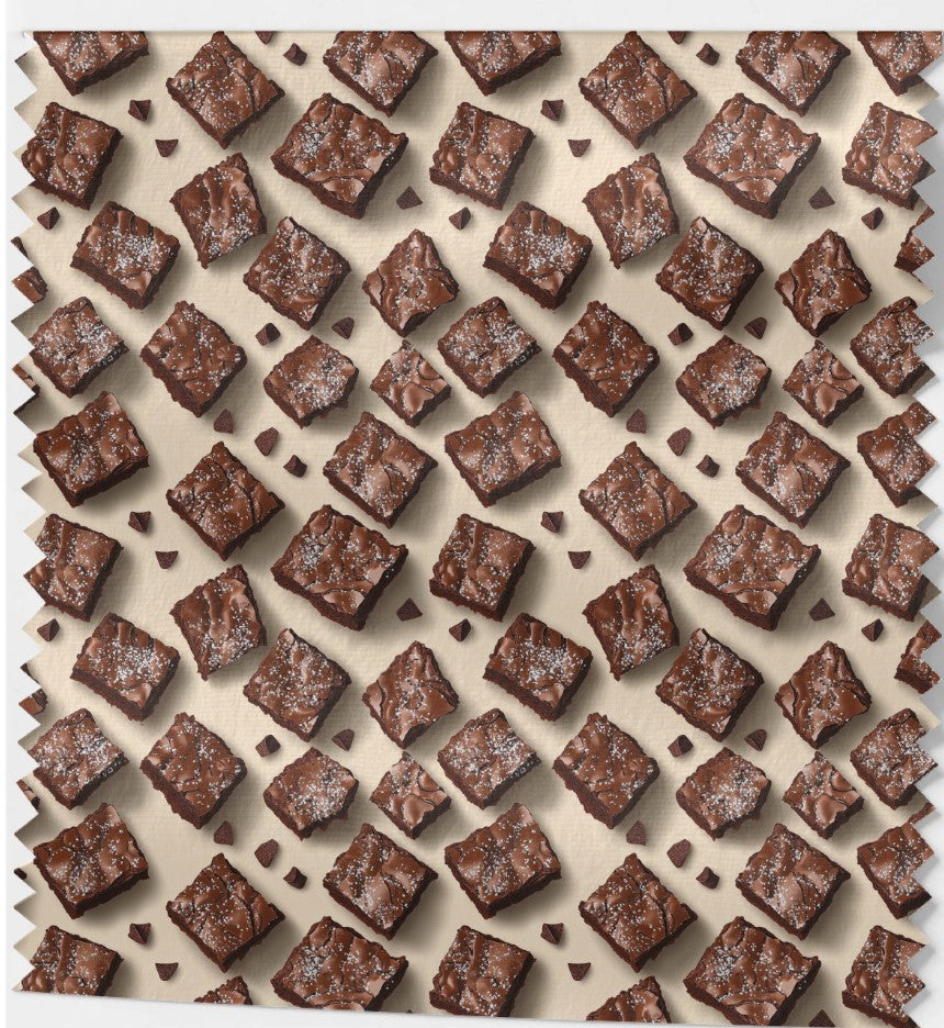 Tissu Motif Brownies – Douceur Gourmande