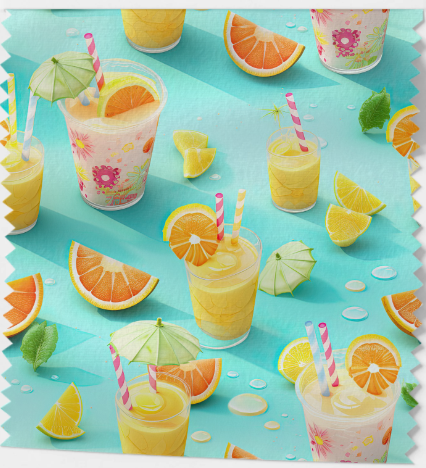 Tissu Jus d'Orange