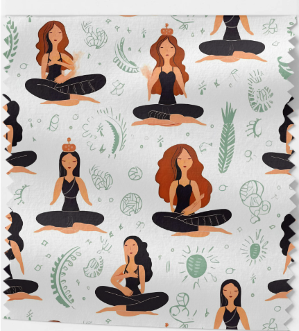 Tissu Coton Premium "Yoga" - OEKOTEX