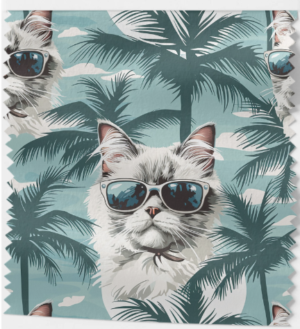 Tissu Premium Chats Cool