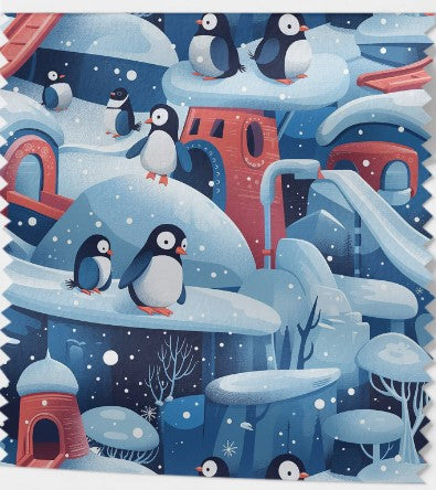 Tissu Coton Pingouins 5 variantes
