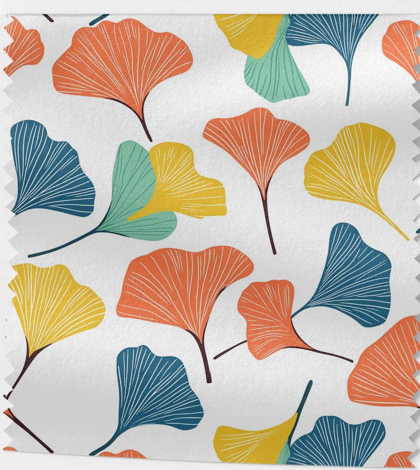 Tissu Motif Gingko – Élégance Naturelle