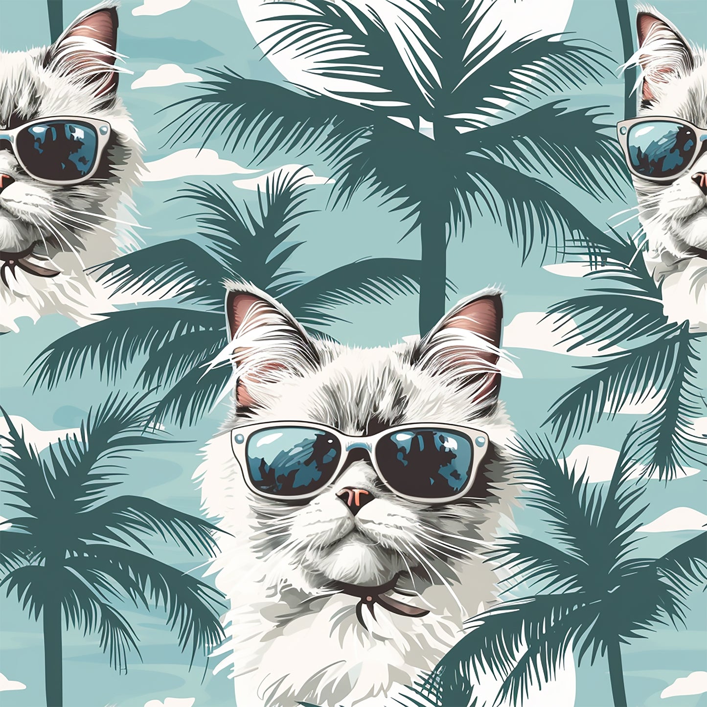 Tissu Premium Chats Cool