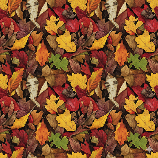 Tissu Coton Feuilles d’Automne – 2 Variantes de Saison